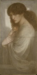 Proserpina, 1871 (tiza coloreada sobre papel)